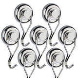 Swivel Swing Magnetic Hooks,Strong Heavy Duty Neodymium Magnet Hooks - Great for Your Refrigerator and Other Magnetic Surfaces - Pack of 6, 67.5mm(2.66in) in Length, 25mm(0.98in) in Diameter