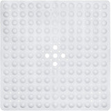 ENKOSI Square Shower Mat 21 x 21 inch for Shower Stall Floors Bathtub Mat Non Slip Firm Grip Bathroom Mat with Over 160 Strong Suction Cups (Clear)