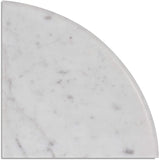 Simple Tile - Genuine Marble Corner Shelf for Bathroom Shower Wall, 9"X9"X3/4", Both Sides Polished (CWMT9SHE - Carrara White)