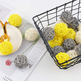 DomeStar Rattan Ball, 24PCS 2 Inch Decorative Balls Orbs Vase Bowl Fillers