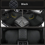 Muchkey car Floor Mats fit for 95% Custom Style Luxury Leather All Weather Protection Floor Liners Full car Floor Mats Black