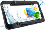 Solar Panel License Plate Frame Rear View Reverse Backup Camera Kit, Car Rover 110° Viewing Angle Universal Reversing Cameras with 4.3" Monitor Included