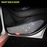 eing Bling Car Door Anti-Kick Pad Crystal Door Protective Pad Universal Anti-Kick Dirty Stickers Anti-Collision Stickers,4 Pack/Set(2 Pack for Front Door and 2 Pack for Back Seat Door),Pure White