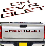 Tailgate Insert Letters Compatible for 2019-2021 Chevrolet Slverado - 3M Adhesive and 3D Raised Tailgate Letters