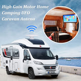 Long Range Outdoor Amplified Digital HD TV Antenna, Amplifier Signal Booster+ Magnetic Base TV Antenna - for Camper, RV Trailer Truck Caravan Boat (White)