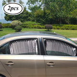 ZATOOTO Car Side Window Sun Shade - Magnetic Privacy Sunshades Window Curtain Keeps Cooler Screen for Baby Sleeping Black (2 Pcs)