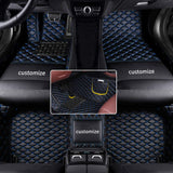 Muchkey car Floor Mats fit for 95% Custom Style Luxury Leather All Weather Protection Floor Liners Full car Floor Mats Black