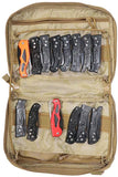 Super Pocket Knife Bag, Tactical Knife Storage Case, Folding Knife Collecting Pouch, Large Capacity Small Knife Carrier Protectors, Versatile Knife Small Tools Holder (HGJ363) (Khaki)