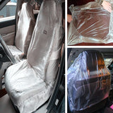 Pack of 100 Car Disposable Plastic Seat Covers Vehicle Protector Mechanic Valet