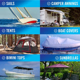 Fabric Repair Tape Boat Covers Canvas RV Awning Tents and Vinyl Waterproof and Clear for Pontoons Bimini Tops Sailboat Dodger and More