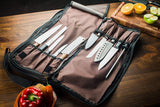 EVERPRIDE Chef Knife Bag – Heavy Duty Knife Carrying Case Holds 20 Knives PLUS Large Zipper Compartment for Culinary Tools & Kitchen Utensils – Durable, Large Knife Bag for Chefs – Knives Not Included