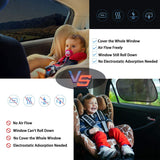 Car Window Shade, Upgraded Breathable Mesh Car Rear Side Window Sunshades Protect for Baby Kids from the Sun Universal Fit for Most of Cars SUV MPV Road Travel Accessories, Black, 2 Pack (Universal)