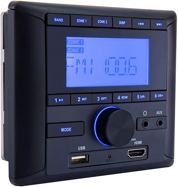 RecPro RV Stereo AM/FM Radio with Bluetooth | Aux-in | HDMI | 4-Channel Audio | RV Sound System