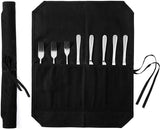 Knife Cases Organizer-Durable Waxed Canvas Construction-7 Pockets-16 oz (Khaki)