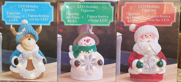 Figurine LED Holiday 3 Pack