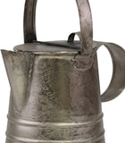 Stonebriar Decorative Antique Silver Metal Drinking Pitcher with Handle and Lid, Rustic Industrial Home Decor Accents