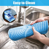 Premium Silicone Ripple Trivet Mat, HEISENLIN 11.6 inch Large Pot Holder, Potholder, Hot Pad, Spoon Rest, Jar Opener, Pot Coaster and Table Mat, Heat Resistant, Flexible, Durable, Non Slip, Blue