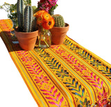 Del Mex Woven Rebozo Style Mexican Table Runner Scarf (Teal)