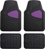 FH Group F11311GRAYBLACK Gray/Black Heavy Duty Tall Channel Rubber Floor Mats