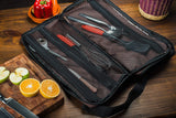 EVERPRIDE Chef Knife Bag – Heavy Duty Knife Carrying Case Holds 20 Knives PLUS Large Zipper Compartment for Culinary Tools & Kitchen Utensils – Durable, Large Knife Bag for Chefs – Knives Not Included