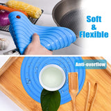 Premium Silicone Ripple Trivet Mat, HEISENLIN 11.6 inch Large Pot Holder, Potholder, Hot Pad, Spoon Rest, Jar Opener, Pot Coaster and Table Mat, Heat Resistant, Flexible, Durable, Non Slip, Blue