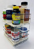 Vertical Spice - 33x2x11 DC - Spice Organizer - Two-Tiered Cabinet Drawers for Large Containers