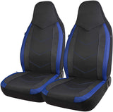 PIC AUTO High Back Car Seat Covers - Sports Carbon Fiber Mesh Design, Universal Fit, Airbag Compatible (Black)