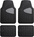 FH Group F11311GRAYBLACK Gray/Black Heavy Duty Tall Channel Rubber Floor Mats