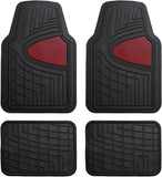 FH Group F11311GRAYBLACK Gray/Black Heavy Duty Tall Channel Rubber Floor Mats