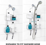 Zenna Home Expandable Over-The-Shower Caddy, Chrome