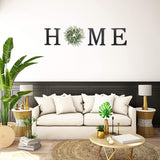 Wooden Home Sign Wall Hanging Decor - Wood Home Letters for Wall Art with Artificial Eucalyptus Wreath Rustic Home Decor, Wall Decor for Living Room Kitchen Housewarming Gift