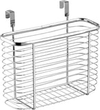 YBM HOME Ybmhome Over The Cabinet Door Kitchen Storage Organizer Holder Basket Pantry Caddy Wrap Rack for Sandwich Bags, Cleaning Supplies – Chrome 2234 (1, Medium)