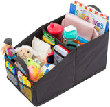 Lusso Gear Car Seat Organizer for Front or Backseat - Great for Adults & Kids, Features 9 Storage Compartments for Toys, Magazines, Tissues, Maps, Books, Documents, Games & More