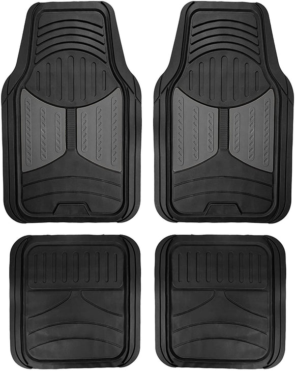 FH Group F11313GRAY Rubber Floor Mat (Gray Full Set Trim to Fit Mats)