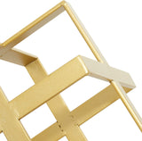 Deco 79 "Set of 2 Gold Metal Glam Geometric Sculpture, 5"", 7""", Small