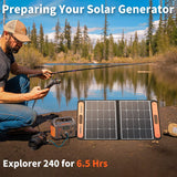 SolarSaga 60W Solar Panel for Explorer 160/240/500 as Portable Solar Generator, Portable Foldable Solar Charger for Summer Camping Van RV(Can't Charge Explorer 440/ PowerPro)