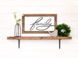 Peaceful Classics Rustic Floating Shelf | Wall Mounted Shelves Storage for Bedroom, Kitchen, Bathroom, Living Room (5 Ft.)