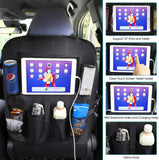 Reserwa Car Backseat Organizer 2 Pack Waterproof and Durable Car Seat Organizer Kick Mats Muti-Pocket Back Seat Storage Bag with Touch Screen Tablet Holder to Organize Toy iPad Bottle Snacks Books