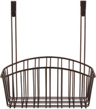 Spectrum Diversified Contempo Storage Basket Over the Cabinet, Steel Wire, Sink Organizer for Kitchen & Bathroom, Medium, Bronze