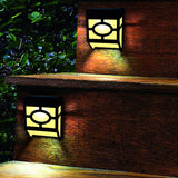 2 Pcs Solar-Powered Wall Deck Lights