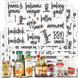 Talented Kitchen 157 Script Pantry Labels – 157 Kitchen Pantry Names – Food Label Sticker, Water Resistant Pantry Labels for Containers, Jar Labels Pantry Organization and Storage (157– Script Pantry)