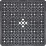 ENKOSI Square Shower Mat 21 x 21 inch for Shower Stall Floors Bathtub Mat Non Slip Firm Grip Bathroom Mat with Over 160 Strong Suction Cups (Clear)