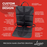 Lusso Gear Car Seat Protector - Thickest Padding, Featuring XL Size (Best Coverage Available), Durable, Waterproof 600D Fabric, PVC Leather Reinforced Corners