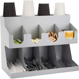 Mind Reader Coffee Condiment and Accessories Caddy Organizer, For Coffee Cups, Stirrers, Snacks, Sugars, etc. Black