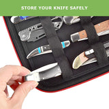 Knife Case for Pocket Knives, Displaying Storage Box and Carrying Organizer Holds up to 10+ Folding Knife for Survival, Tactical, Outdoor, EDC Mini Knife (Only A Black Case)