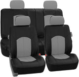 FH Group PU001102 PU Leather Seat Covers (Gray) Front Set – Universal Fit for Cars Trucks & SUVs