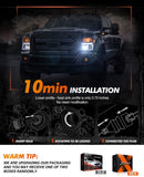 SEALIGHT 9005/HB3 High Beam 9006/HB4 Low Beam LED 14000LM Headlight Bulbs Combo Package CSP Chips 6000K Cool White