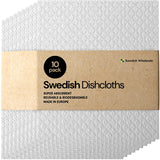 Swedish Dishcloth Cellulose Sponge Cloths - Bulk 10 Pack of Eco-Friendly No Odor Reusable Cleaning Cloths for Kitchen - Absorbent Dish Cloth Hand Towel (10 Dishcloths - Assorted)