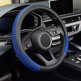 Steering Wheel Cover, Universal 15 inch, Microfiber Leather Viscose, Breathable, Anti-Slip,Warm in Winter and Cool in Summer, Black