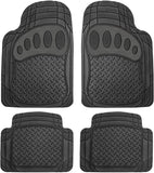 FH Group F11311GRAYBLACK Gray/Black Heavy Duty Tall Channel Rubber Floor Mats